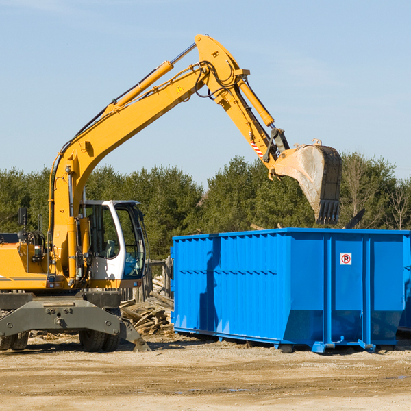 can i choose the location where the residential dumpster will be placed in Westfield IN